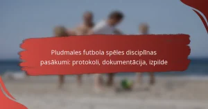 Pludmales futbola spēles disciplīnas pasākumi: protokoli, dokumentācija, izpilde