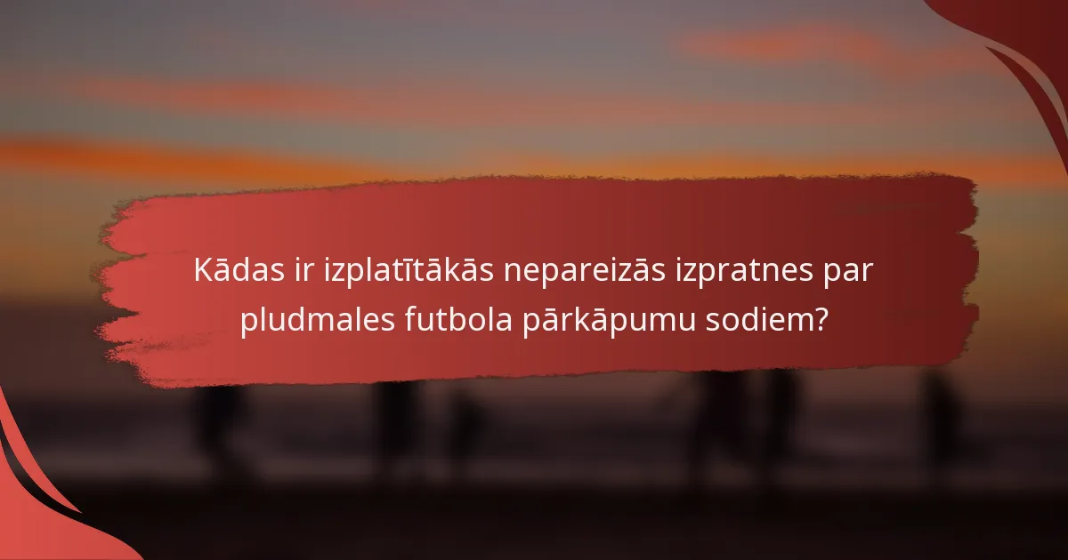 Kādas ir izplatītākās nepareizās izpratnes par pludmales futbola pārkāpumu sodiem?