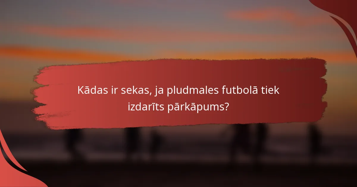 Kādas ir sekas, ja pludmales futbolā tiek izdarīts pārkāpums?